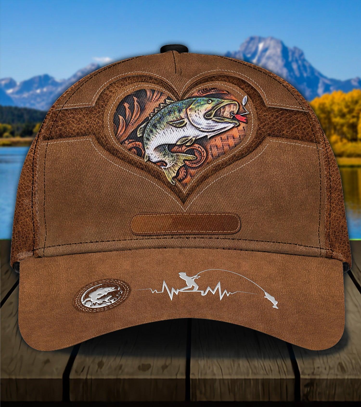 Personalized Fishing Classic Cap, Personalized Gift for Fishing Lovers Trucker Hats Custom Hats Gifts For Men & Women