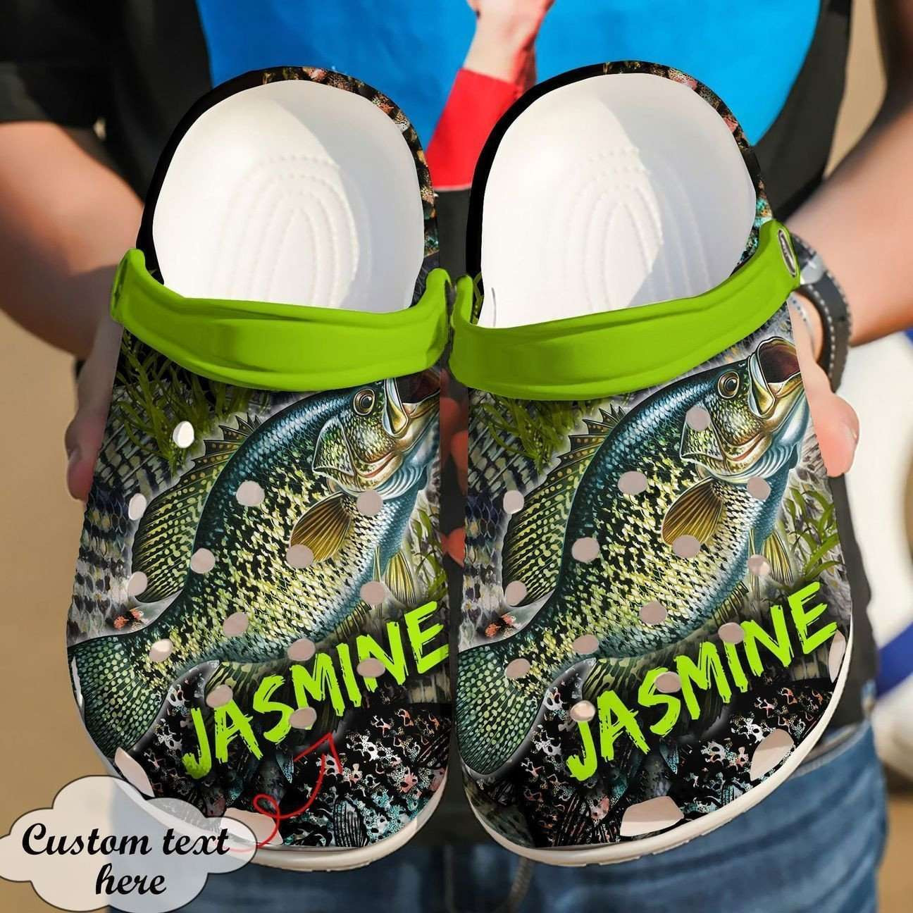 Personalized Fishing Crocband Clogs