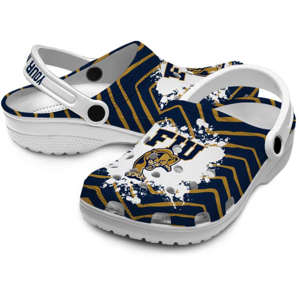 Personalized FIU Panthers Zigzag Paint Burst ClogTVC1801780 - Image 3