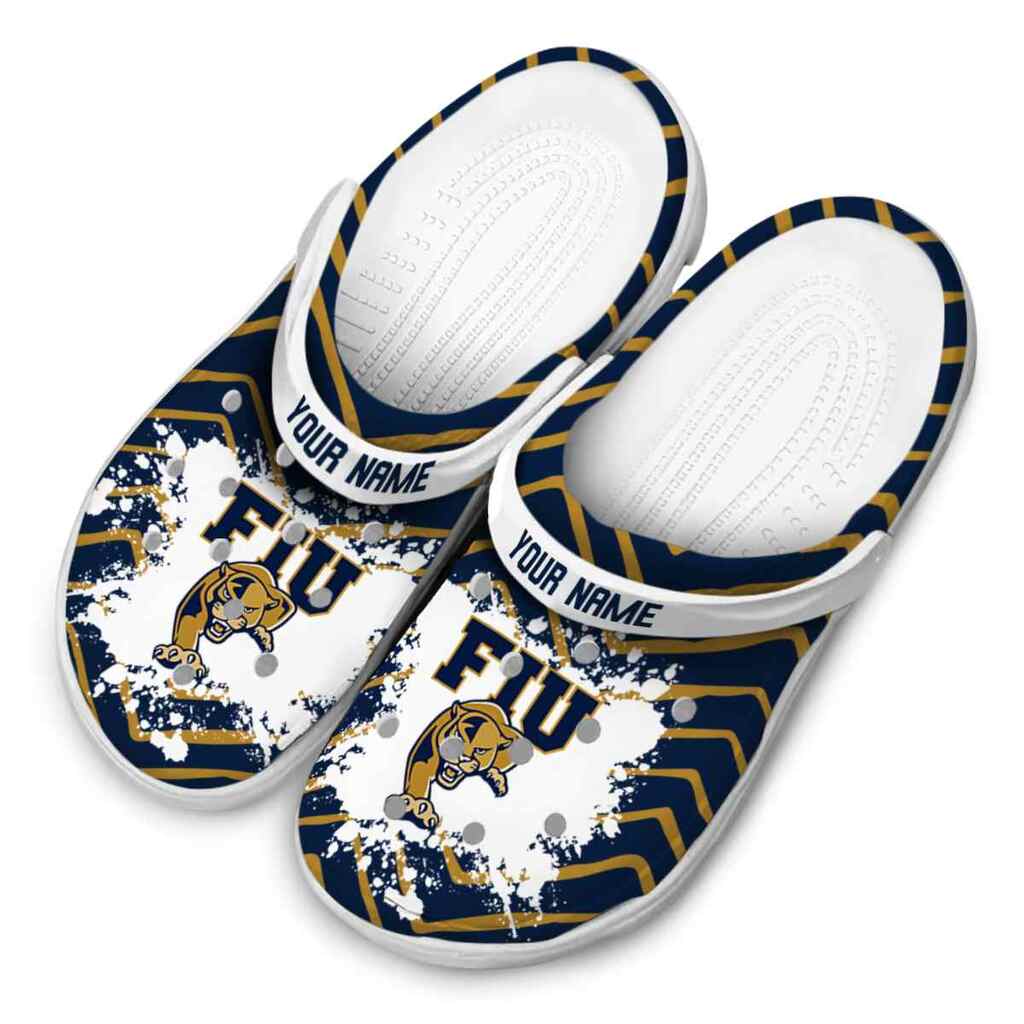 Personalized FIU Panthers Zigzag Paint Burst ClogTVC1801780 - Image 4