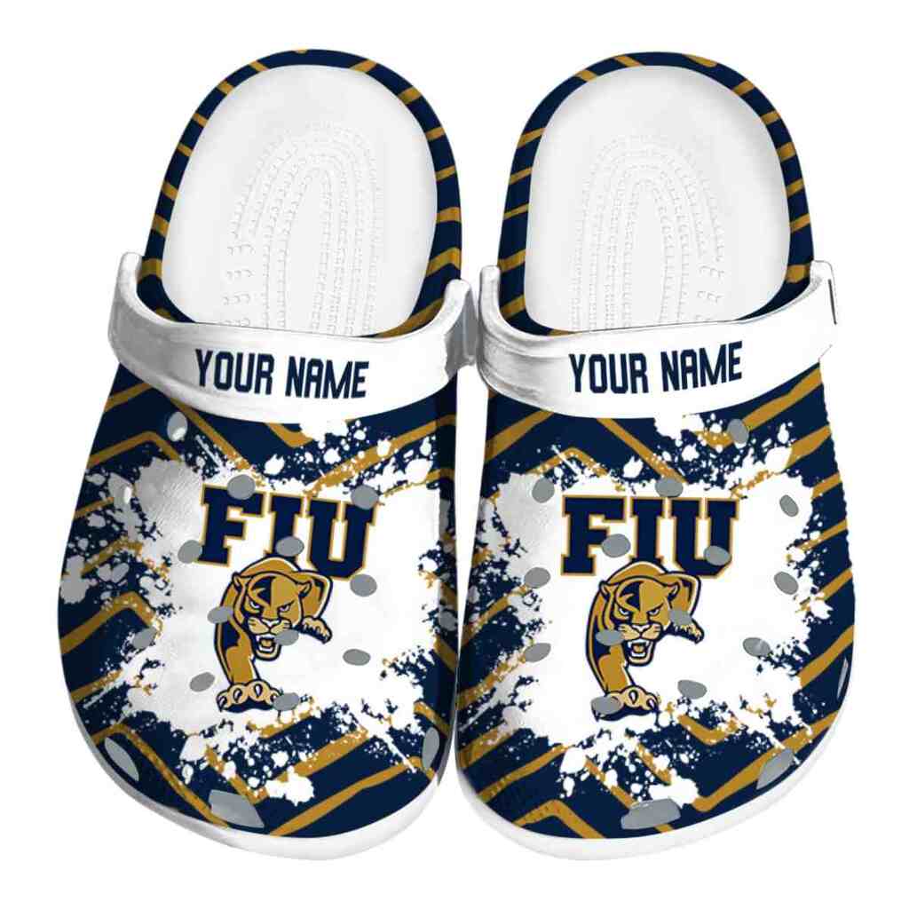 Personalized FIU Panthers Zigzag Paint Burst ClogTVC1801780