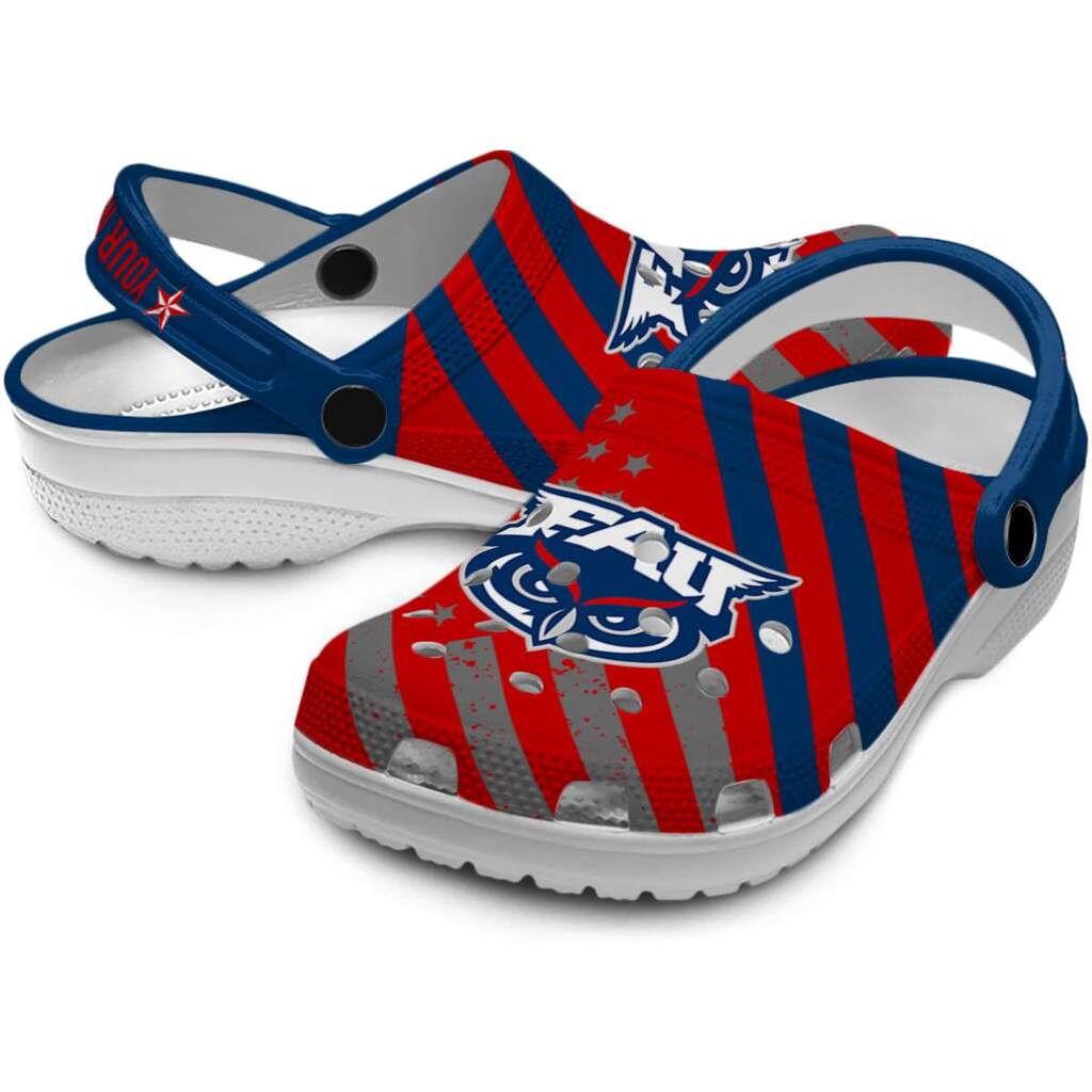 Personalized Florida Atlantic Owls Star-Spangled Graphic ClogTVC1801815 - Image 3