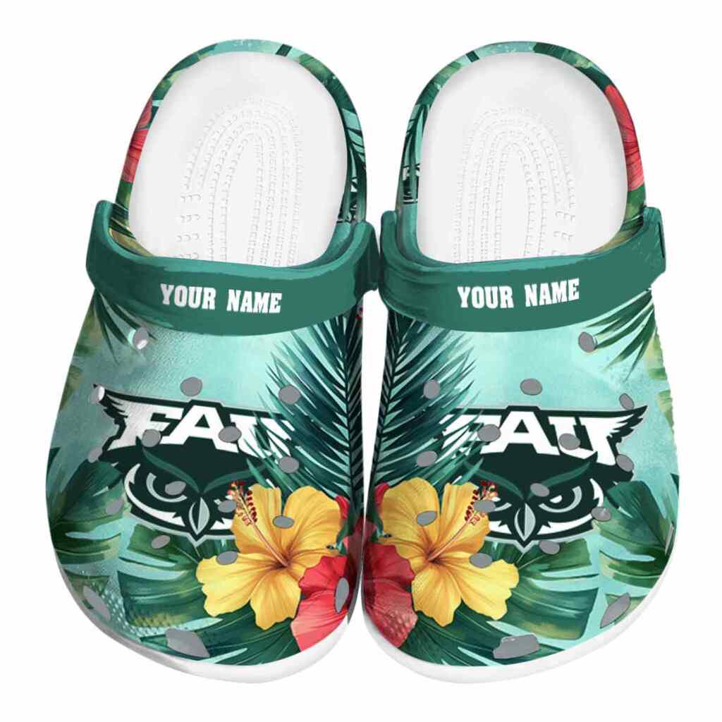 Personalized Florida Atlantic Owls Tropical Vibes ClogTVC1801767