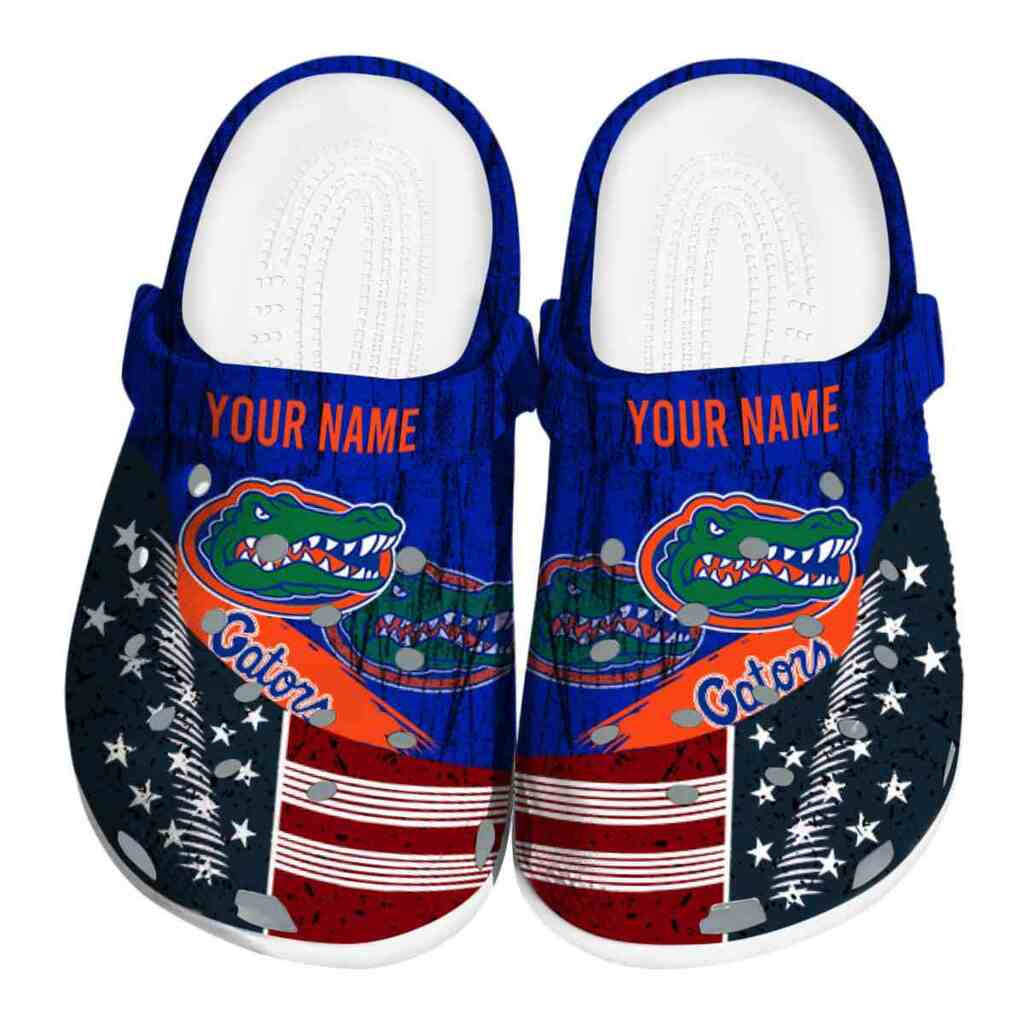 Personalized Florida Gators Star-Spangled Side Pattern ClogTVC1801990