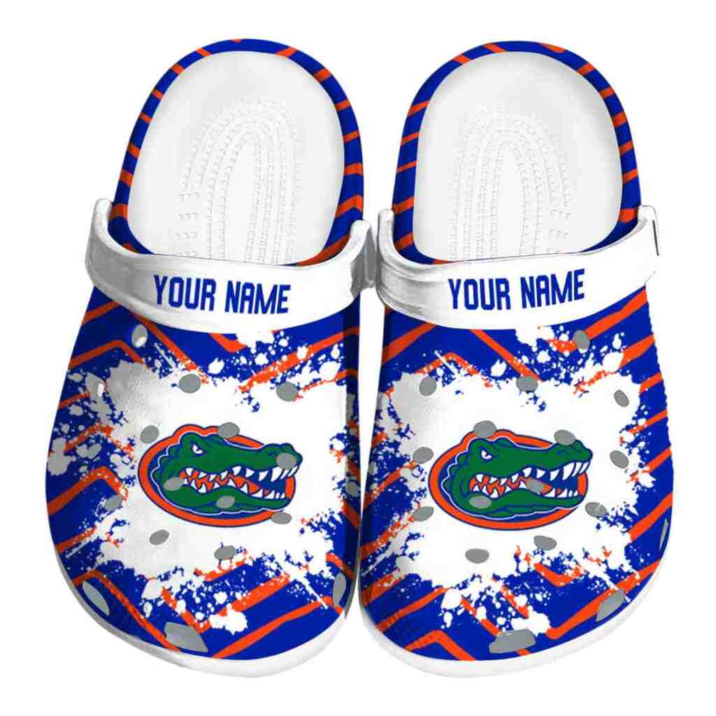 Personalized Florida Gators Zigzag Paint Burst ClogTVC1801990