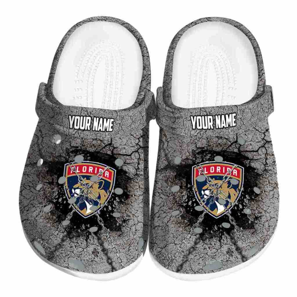 Personalized Florida Panthers Cracked Ground Texture ClogTVC1801891
