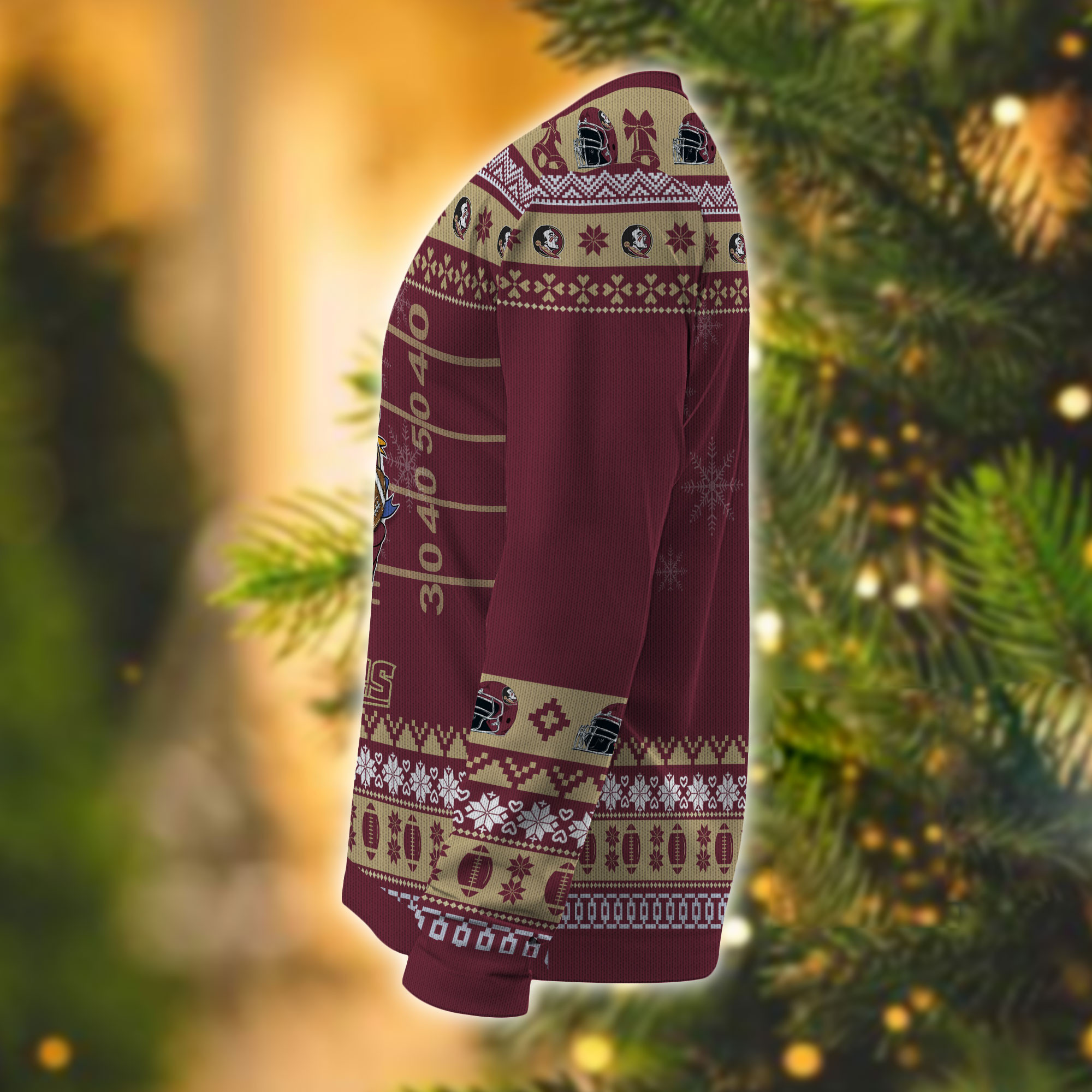 Personalized Florida State Seminoles Mickey Ugly Christmas Sweater Adult 3D Funny Matching for family - Image 4