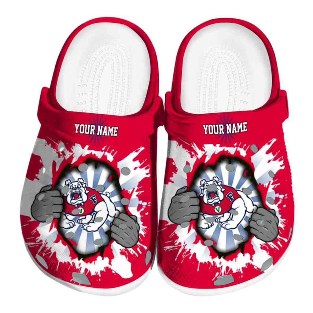 Personalized Fresno State Bulldogs Gripping Hand ClogTVC1801788