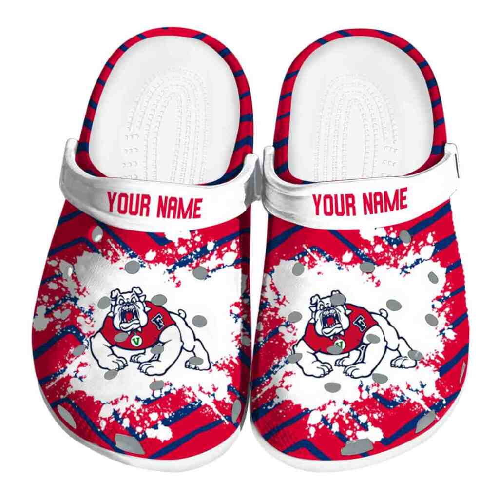 Personalized Fresno State Bulldogs Zigzag Paint Burst ClogTVC1801781
