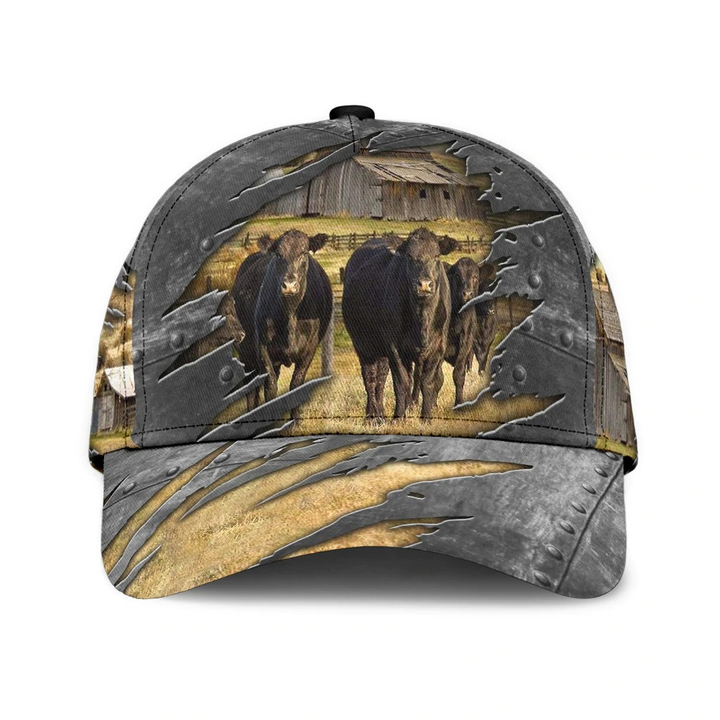 Personalized Funny Cow Classic Cap for Farmer, Hat for Farm Boy, Cap for Farm Girl Trucker Hats Custom Hats Gifts For Men & Women