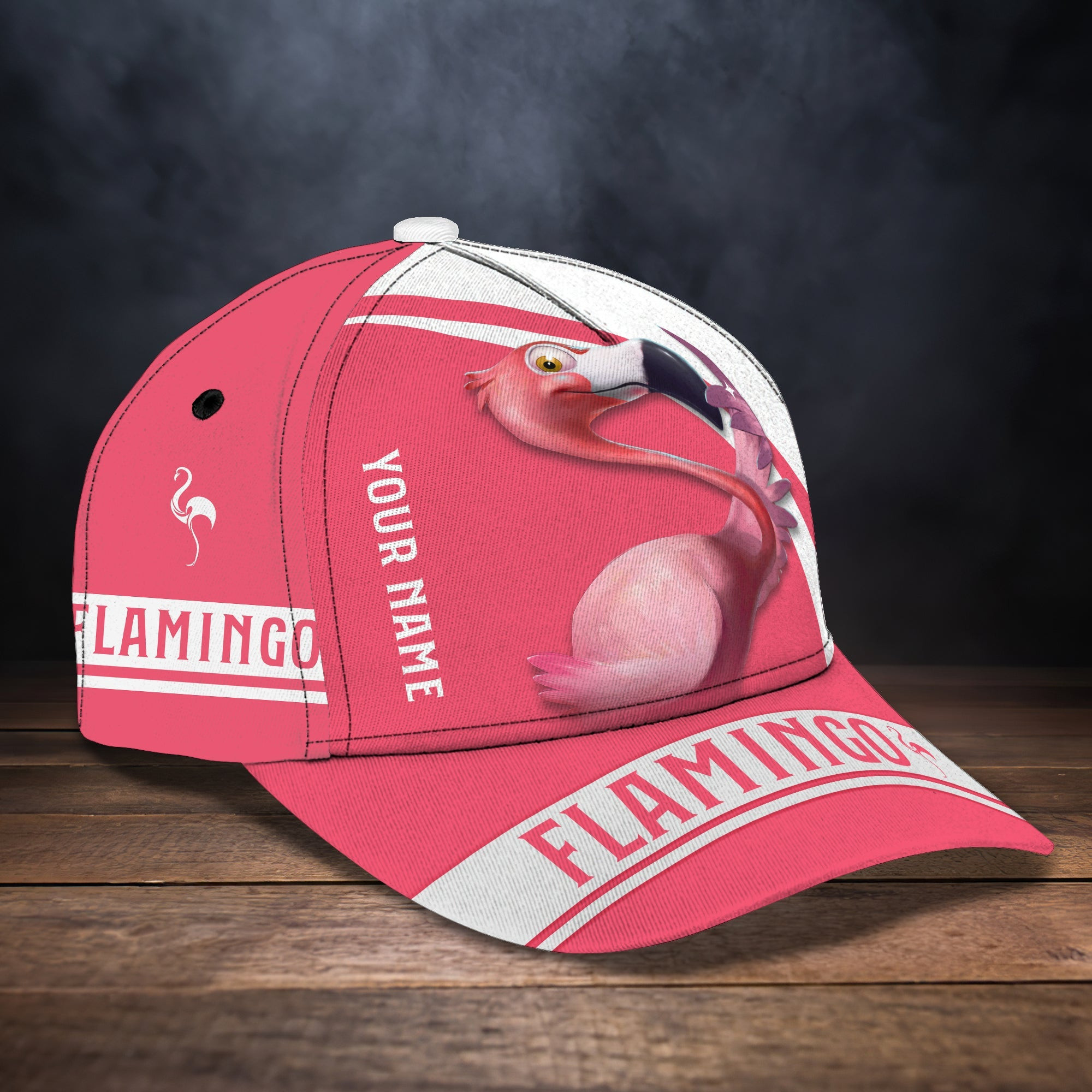 Personalized Funny Flamingo T-Shirt - Custom Name D Tee Trucker Hats Custom Hats Gifts For Men & Women