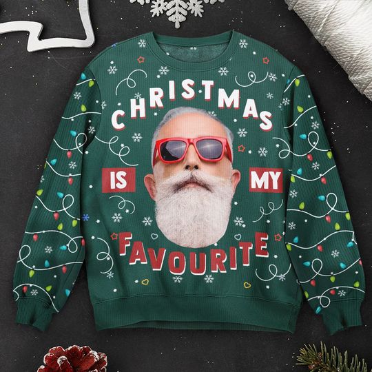 Personalized Funny Photo Ugly Sweater, Christmas Is My Favourite Led Light - Image 17