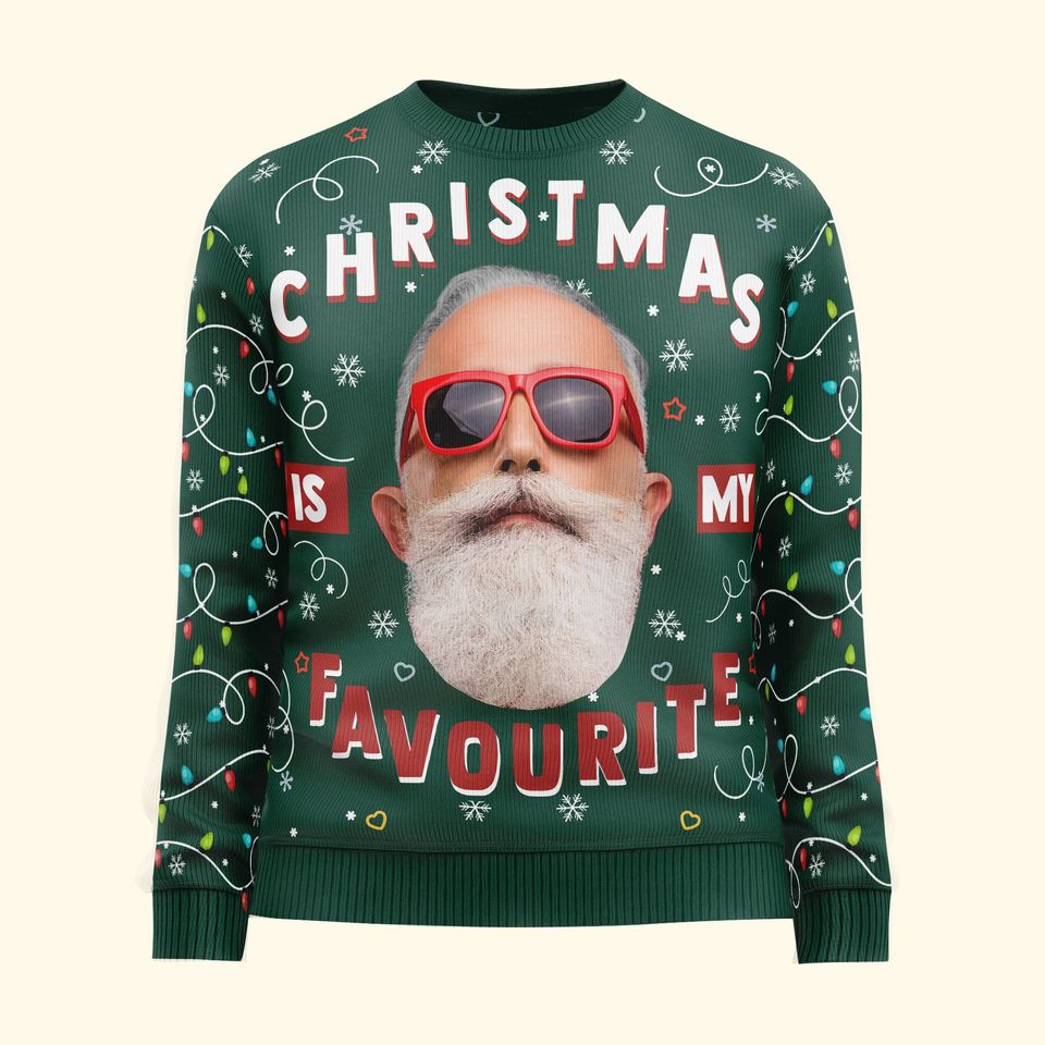 Personalized Funny Photo Ugly Sweater, Christmas Is My Favourite Led Light - Image 7