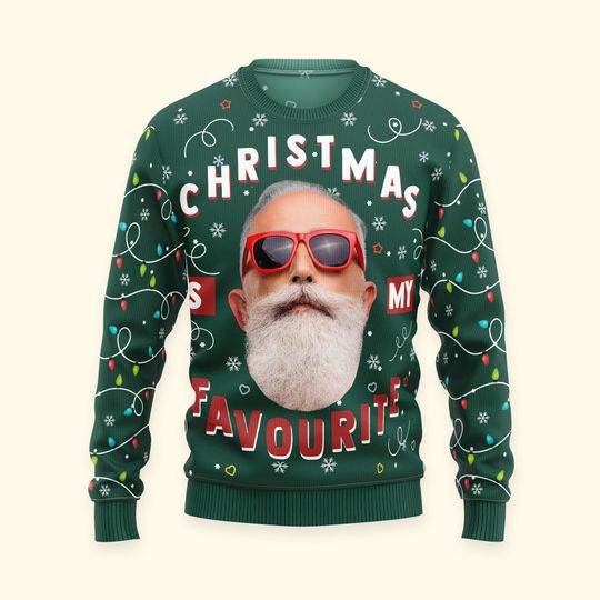 Personalized Funny Photo Ugly Sweater, Christmas Is My Favourite Led Light - Image 15