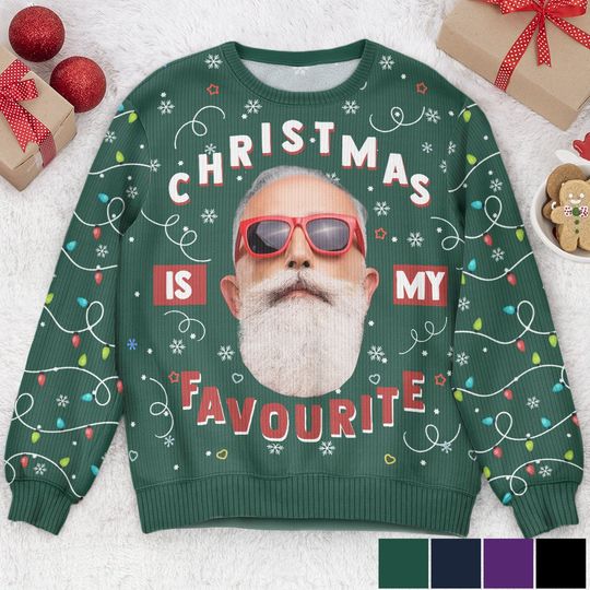 Personalized Funny Photo Ugly Sweater, Christmas Is My Favourite Led Light - Image 14