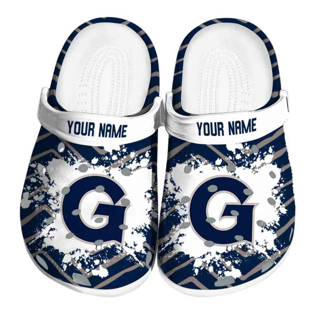 Personalized Georgetown Hoyas Zigzag Paint Burst ClogTVC1801781