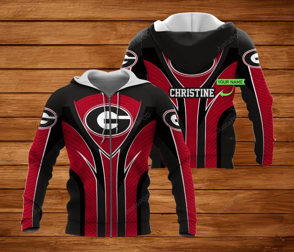Personalized Georgia Bulldogs 3D All Over Print Hoodie, Zip Hoodie