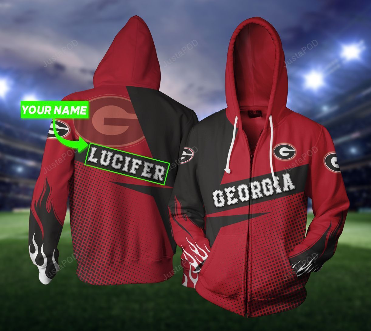 Personalized Georgia Bulldogs 3D All Over Print Hoodie, Zip Hoodie