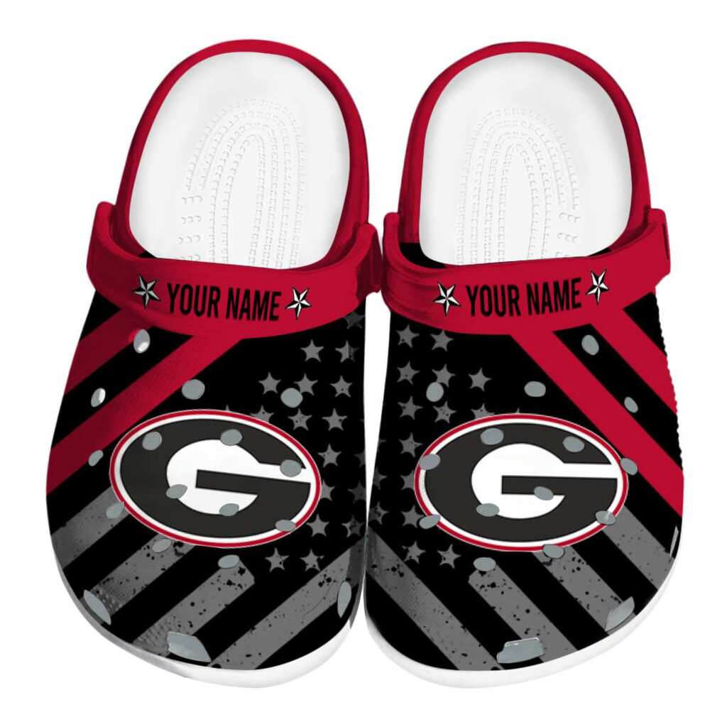 Personalized Georgia Bulldogs Star-Spangled Graphic ClogTVC180123