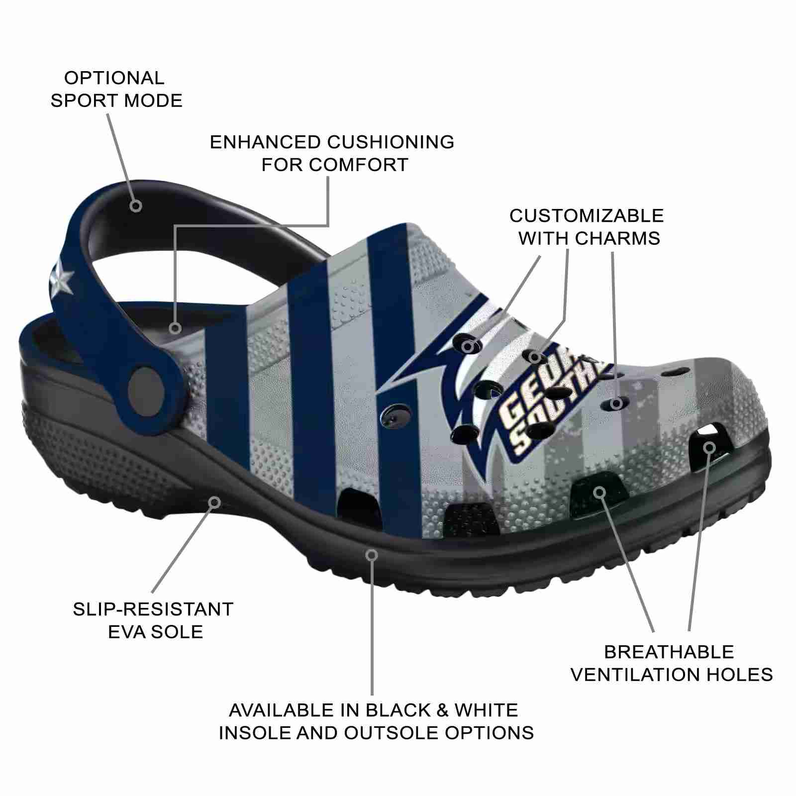Personalized Georgia Southern Eagles Star-Spangled Graphic ClogTVC1801817 - Image 5