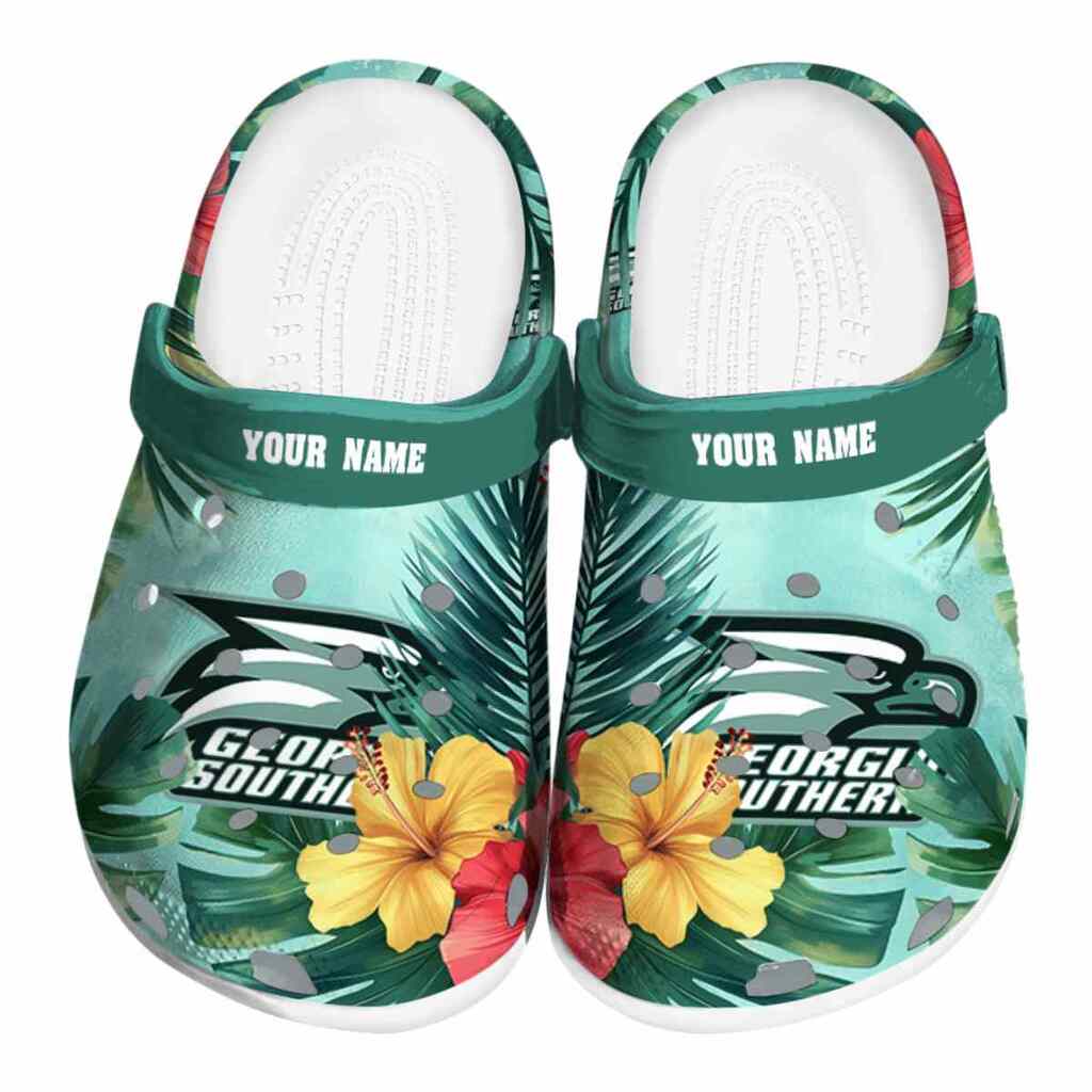 Personalized Georgia Southern Eagles Tropical Vibes ClogTVC1801694