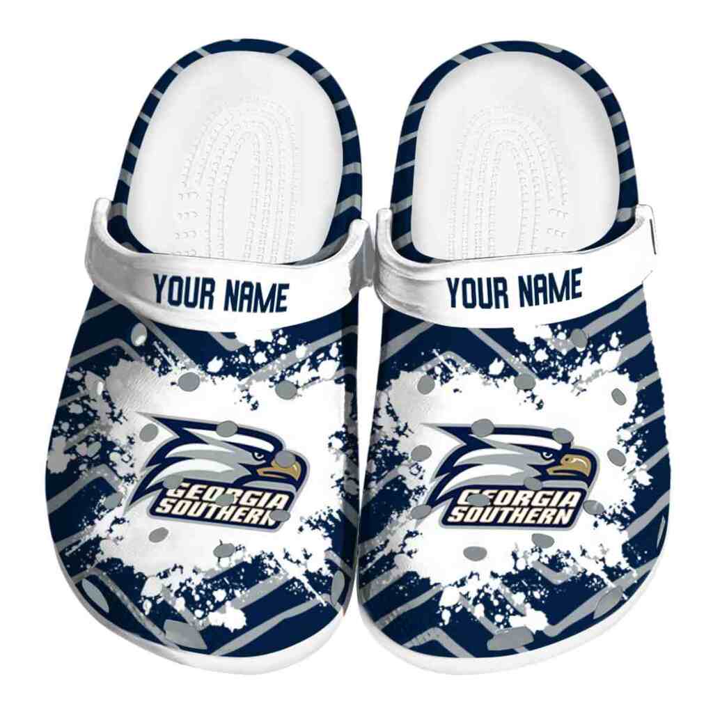 Personalized Georgia Southern Eagles Zigzag Paint Burst ClogTVC1801780