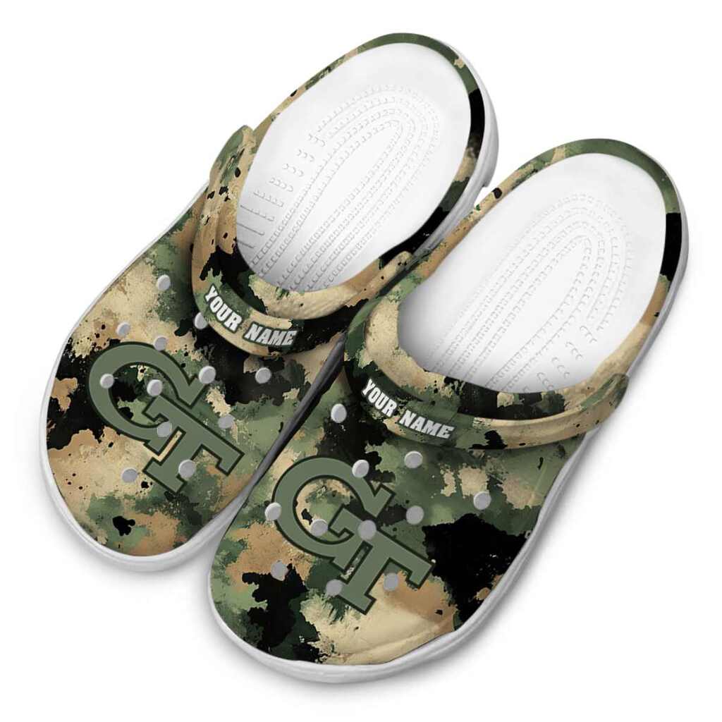 Personalized Georgia Tech Yellow Jackets Camouflage Craze ClogTVC1801694 - Image 4