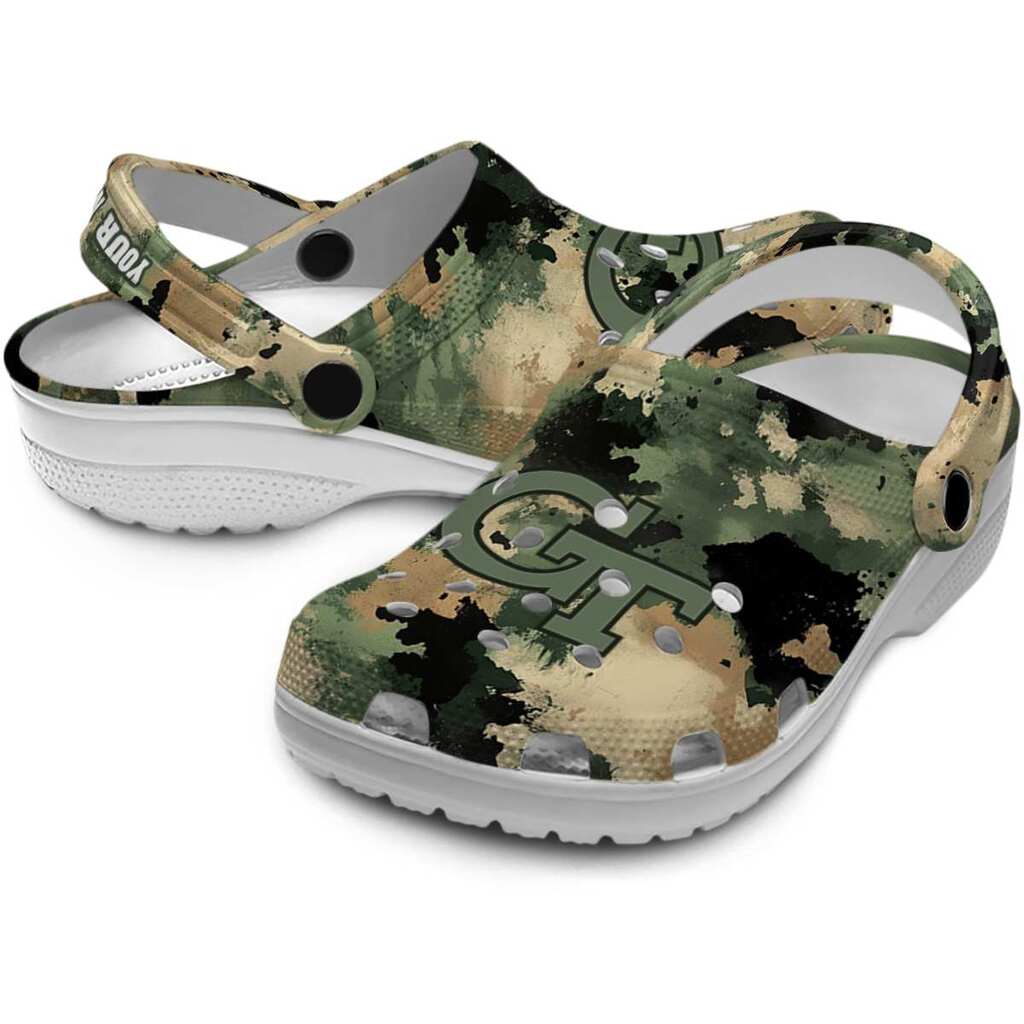 Personalized Georgia Tech Yellow Jackets Camouflage Craze ClogTVC1801694 - Image 3