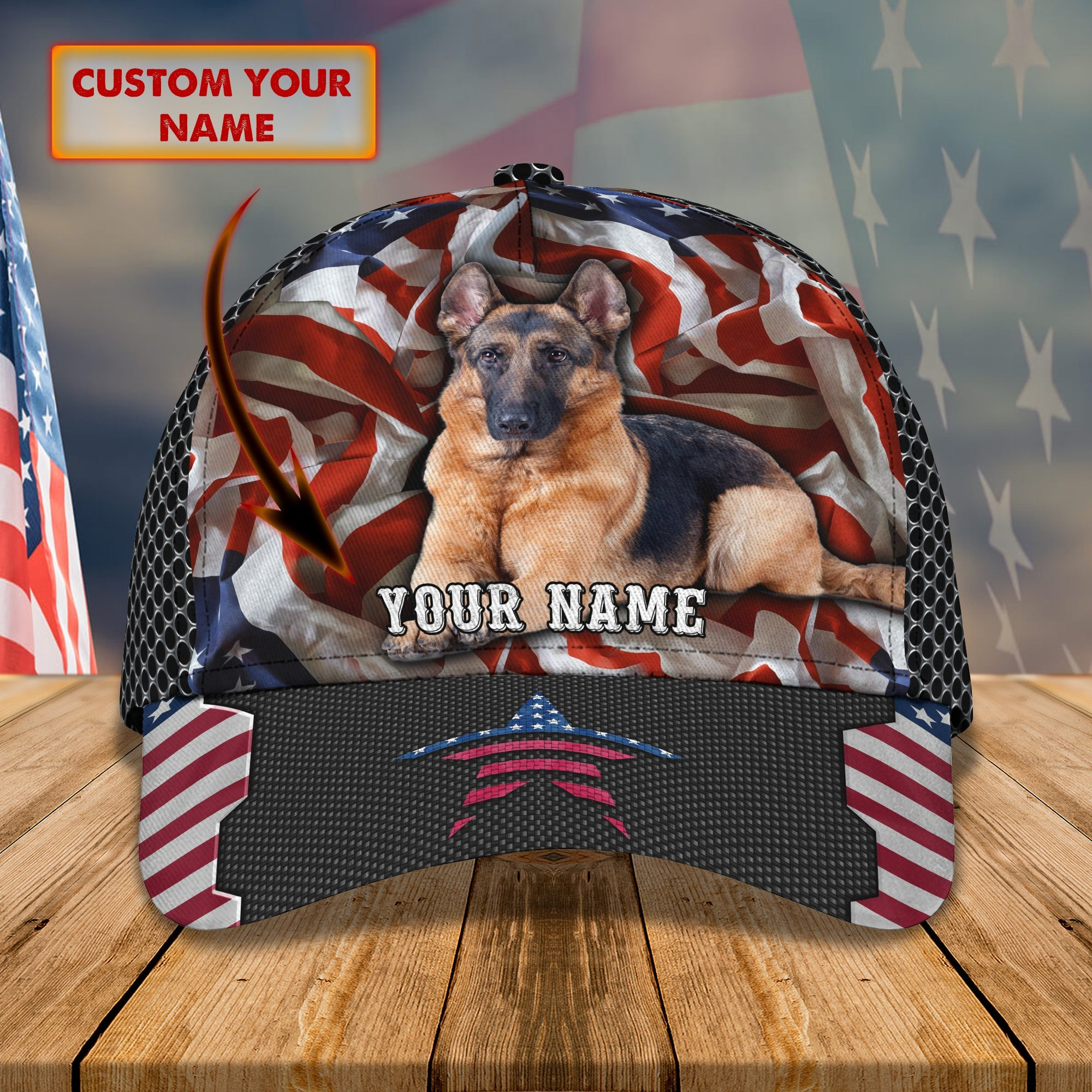 Personalized German Shepherd Classic Cap - Customizable Gift Trucker Hats Custom Hats Gifts For Men & Women
