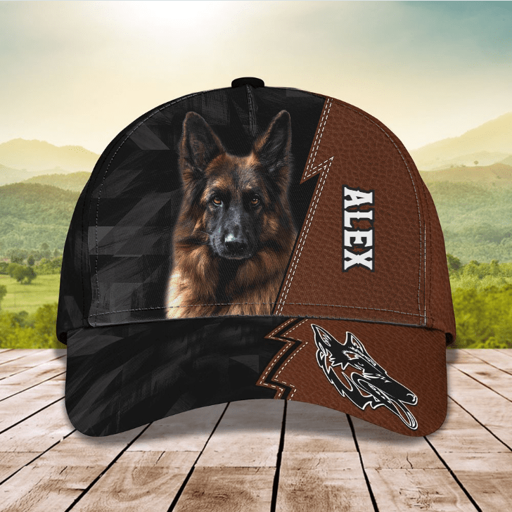 Personalized German Shepherd Dog 3D Classic Cap, Dog Lover Hat, Custom Name for Men, Women, German Shepherd Lovers Trucker Hats Custom Hats Gifts For Men & Women