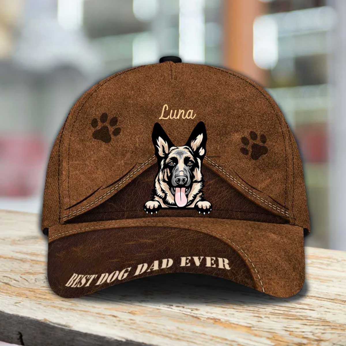 Personalized German Shepherd Hat, Custom Photo German Shepherd Cap 3D Cap for Mom and Dad Trucker Hats Custom Hats Gifts For Men & Women