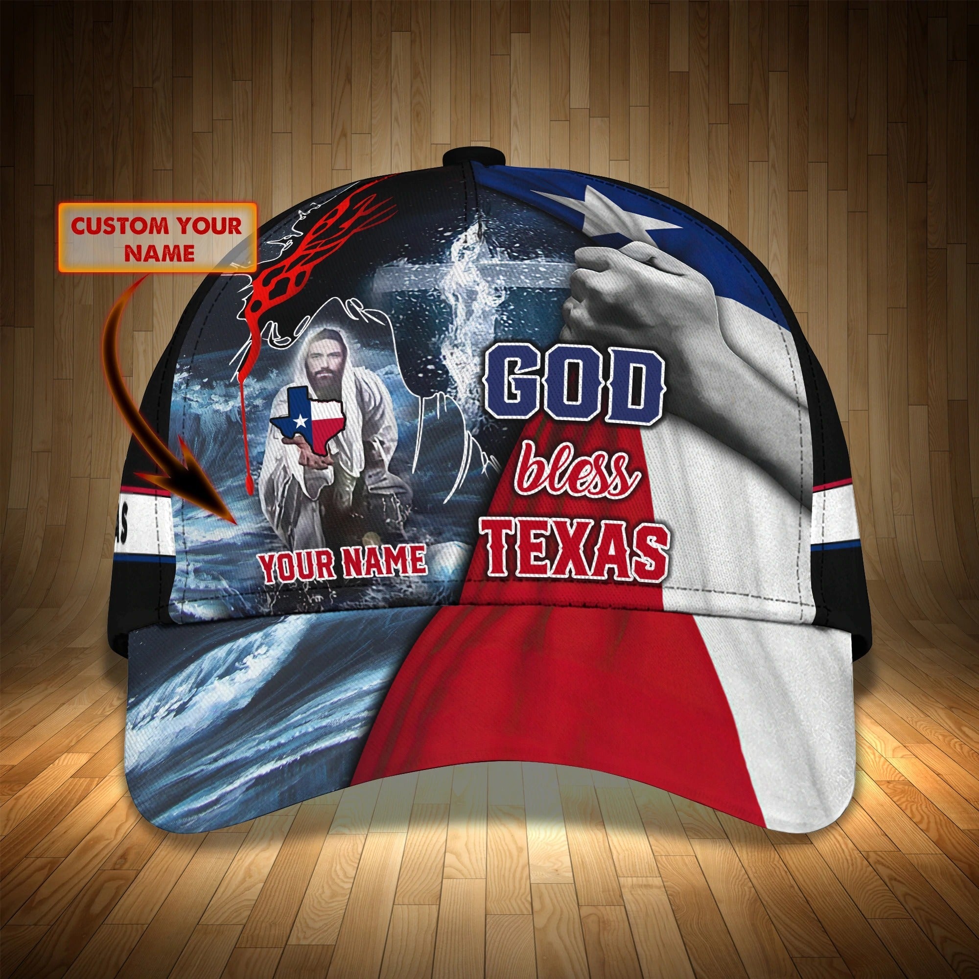 Personalized God Bless Texas 3D Full Print Baseball Cap, Texas American Pride Cap Hat, Texas Cap Hat Trucker Hats Custom Hats Gifts For Men & Women