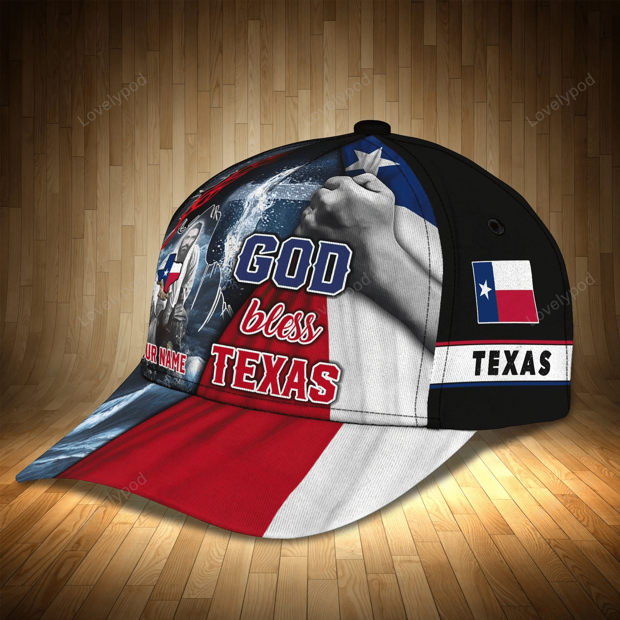 Personalized God Bless Texas 3D Full Print Baseball Cap, Texas American Pride Cap Hat, Texas Cap Hat Trucker Hats Custom Hats Gifts For Men & Women
