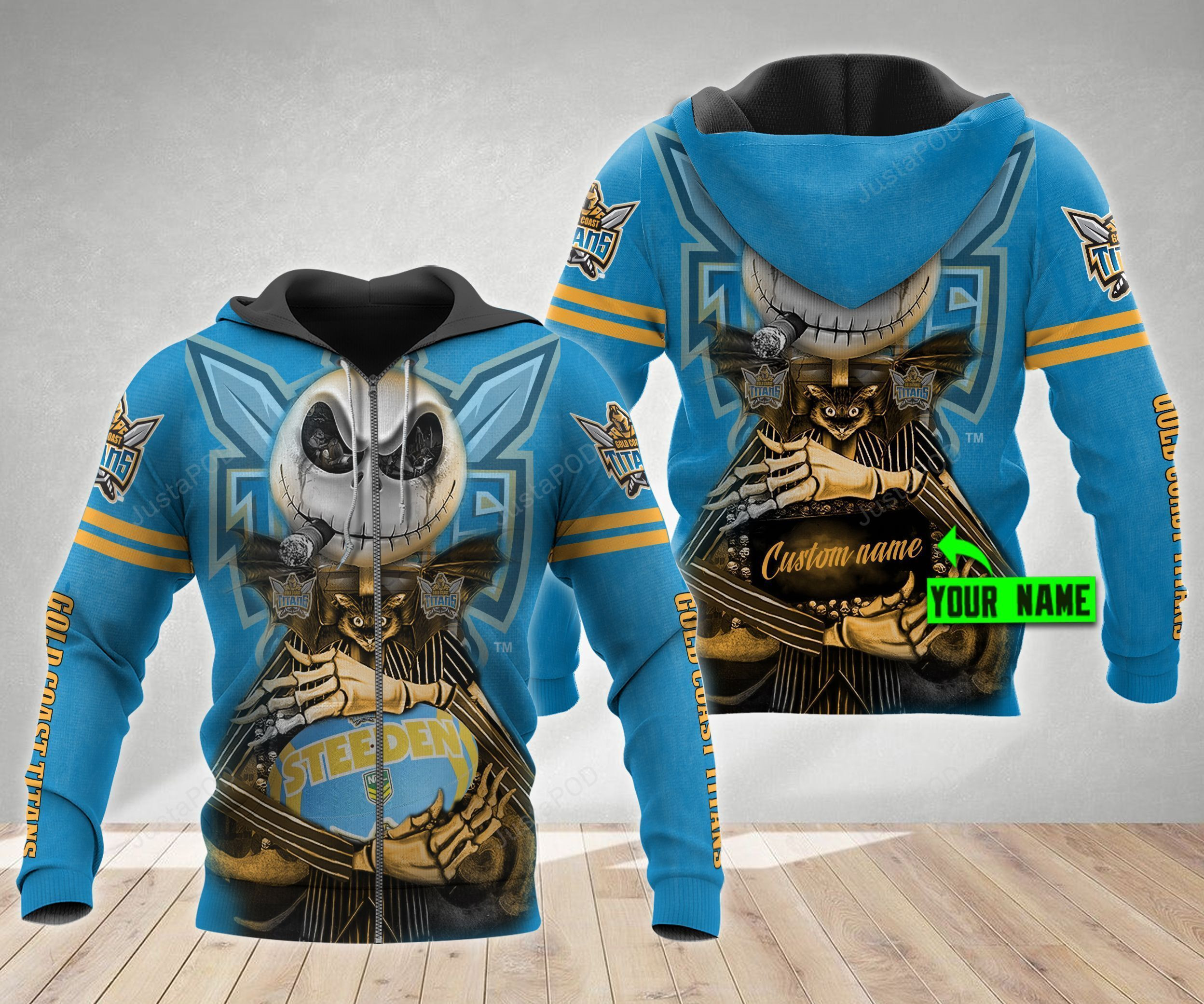 Personalized Gold Coast Titans 3D All Over Print Hoodie, Zip Hoodie