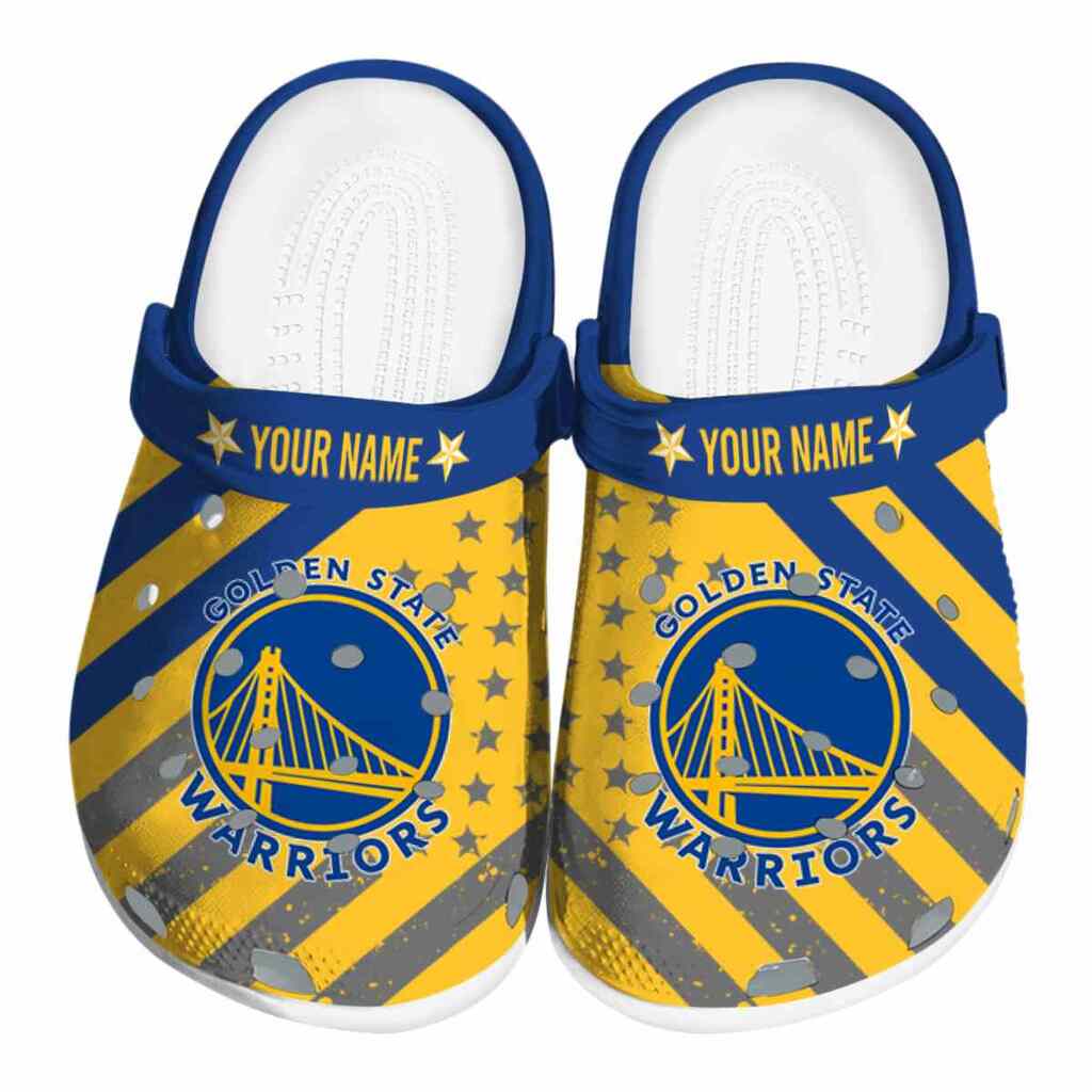 Personalized Golden State Warriors Star-Spangled Graphic ClogTVC1801921