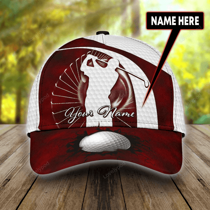 Personalized Golf Brown Color Golf Classic Cap, Golf player cap hat for men and women Trucker Hats Custom Hats Gifts For Men & Women