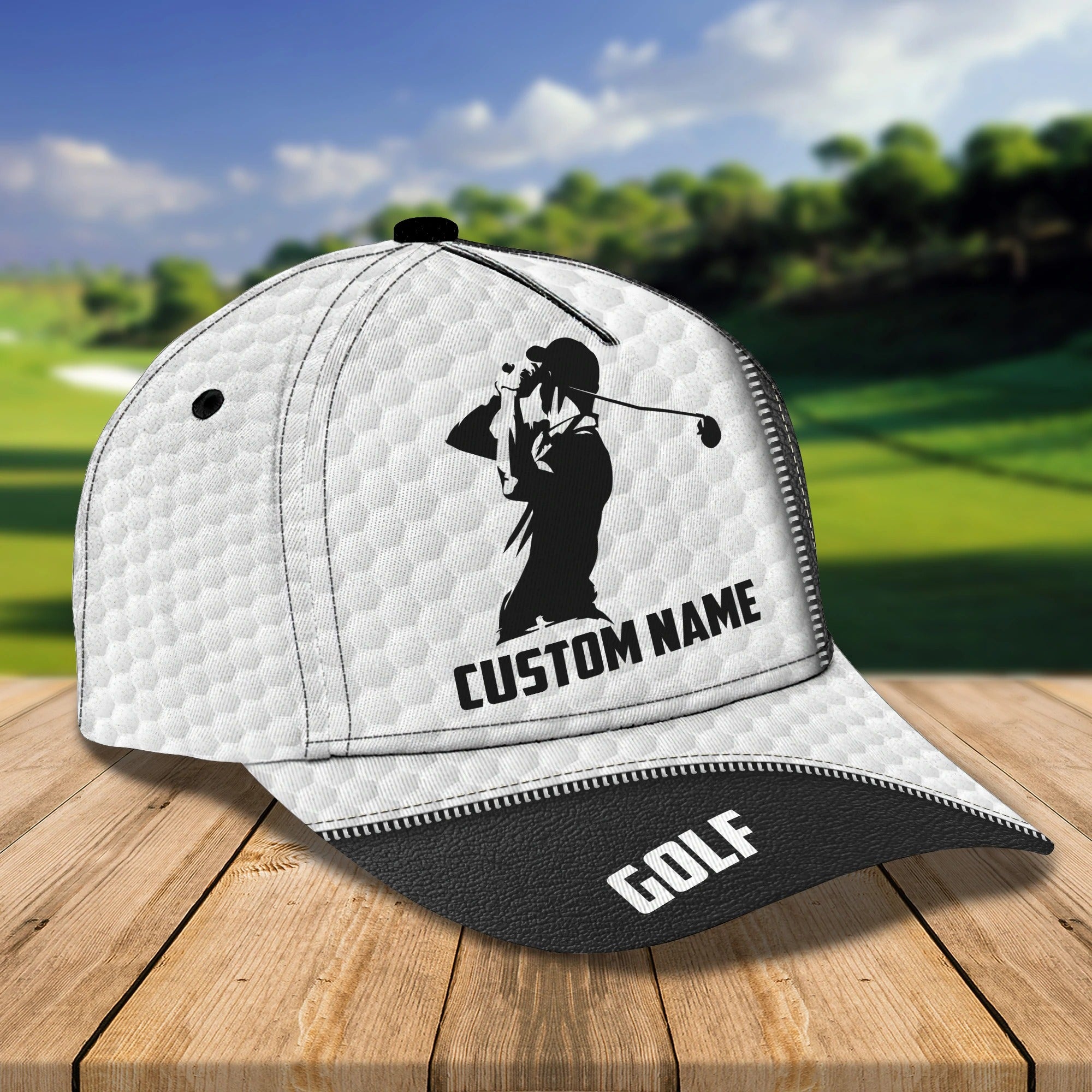 Personalized Golf Mens Cap Hat Full Printing, 3D Baseball Cap For Gofler, Dad Golf Gifts, Father Day Golfer Gift Trucker Hats Custom Hats Gifts For Men & Women