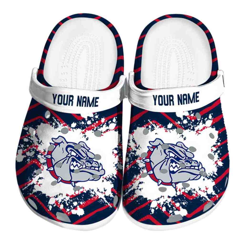 Personalized Gonzaga Bulldogs Zigzag Paint Burst ClogTVC1801781