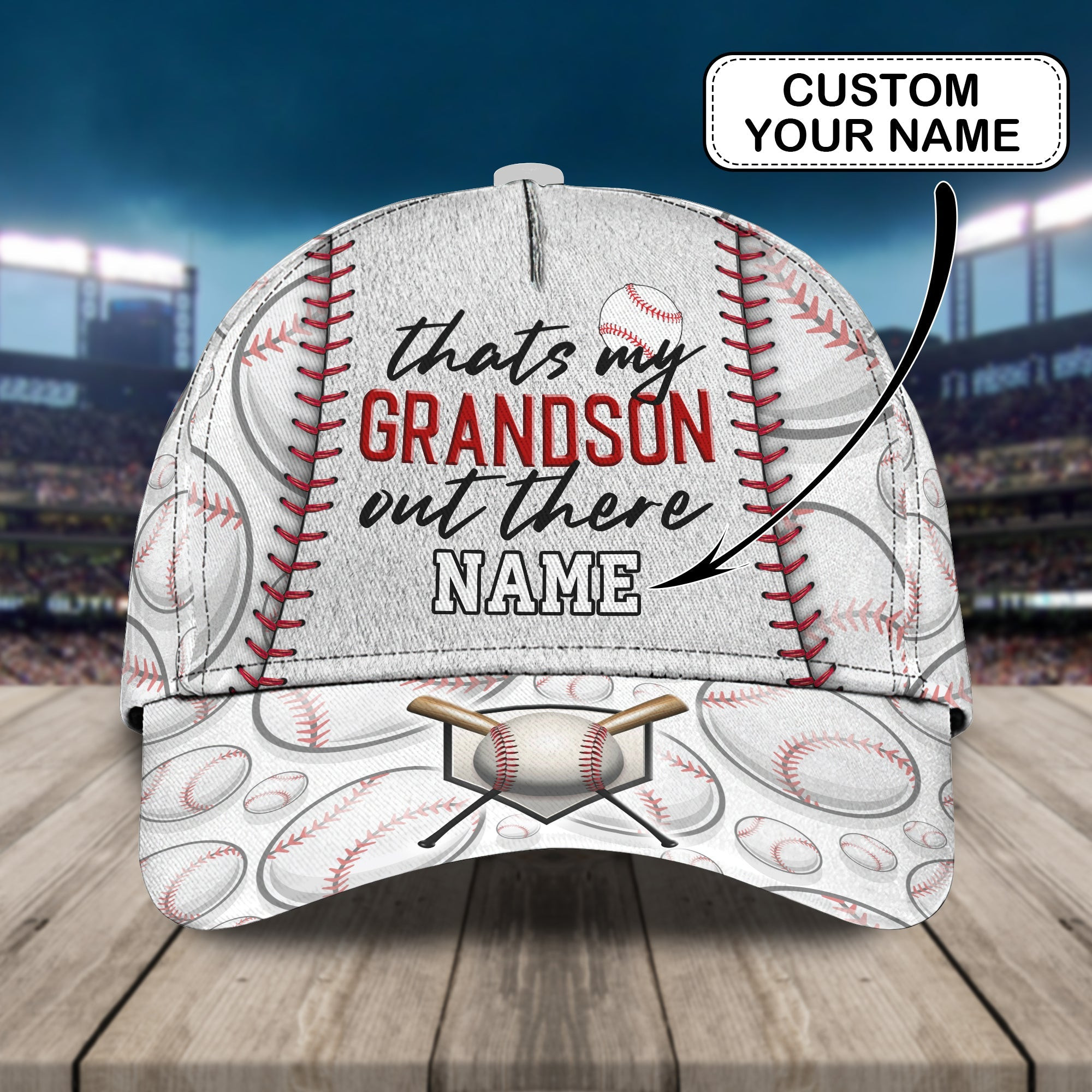 Personalized Grandson Baseball Cap: Custom Classic Dta-D Name Cap Trucker Hats Custom Hats Gifts For Men & Women