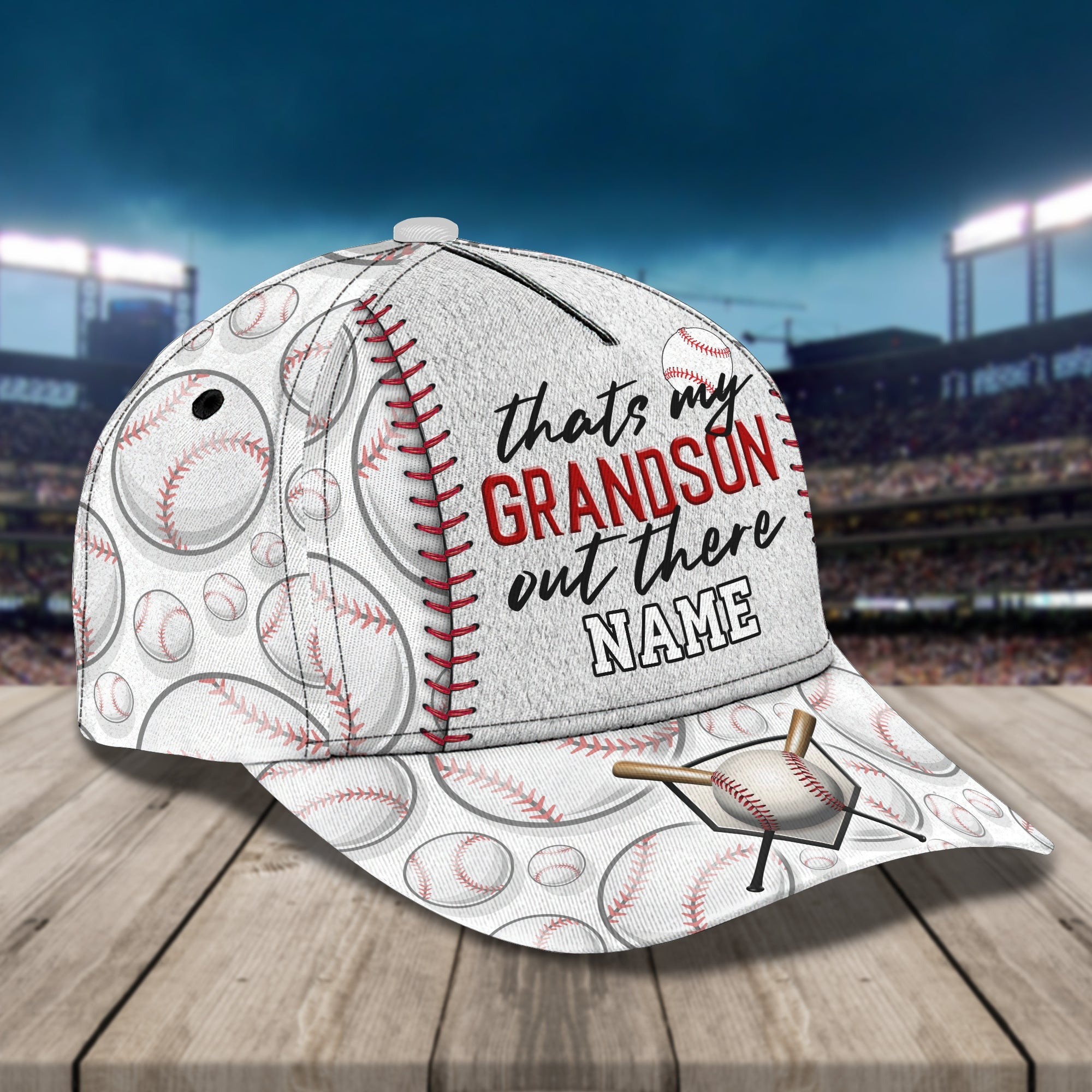 Personalized Grandson Baseball Cap: Custom Classic Dta-D Name Cap Trucker Hats Custom Hats Gifts For Men & Women