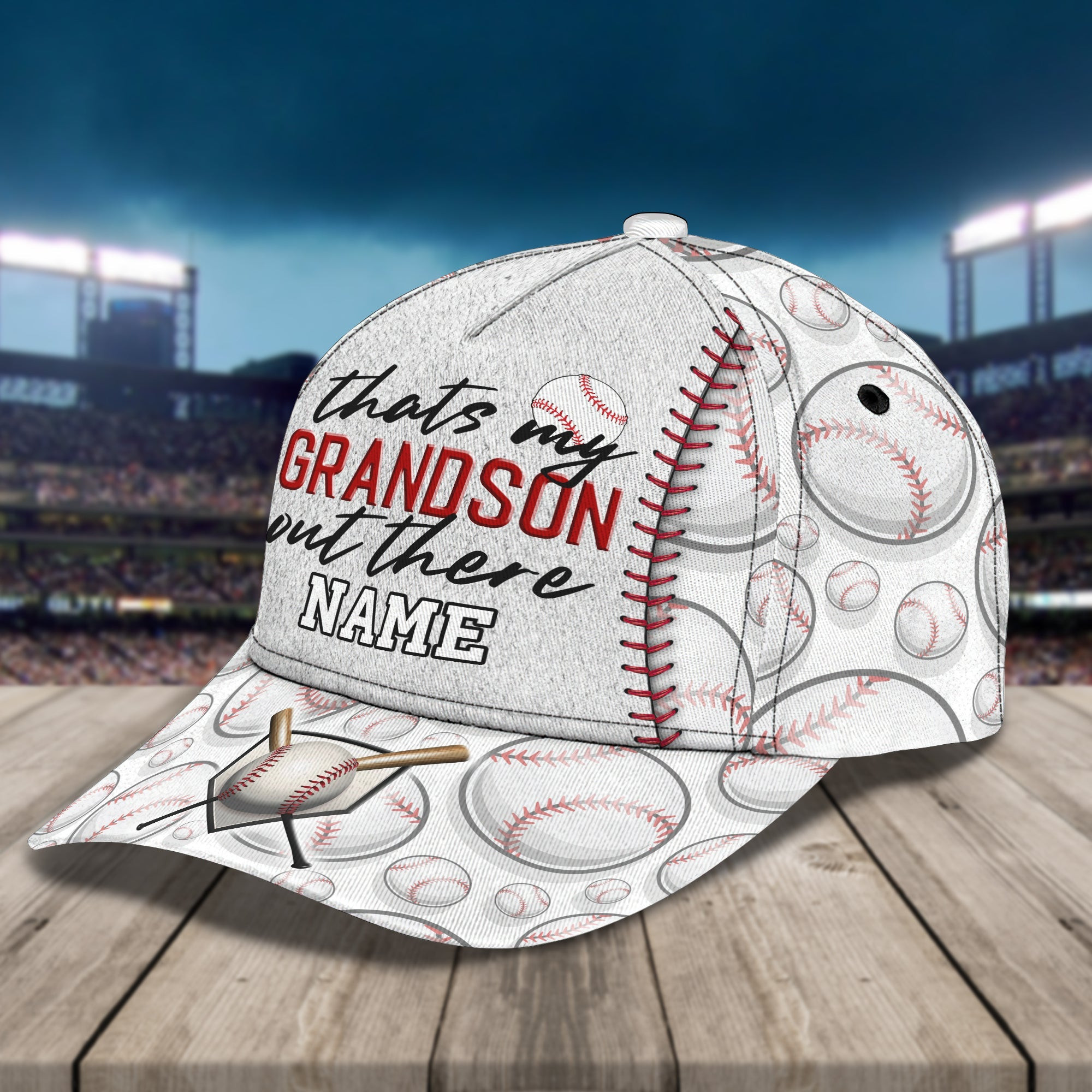 Personalized Grandson Baseball Cap: Custom Classic Dta-D Name Cap Trucker Hats Custom Hats Gifts For Men & Women
