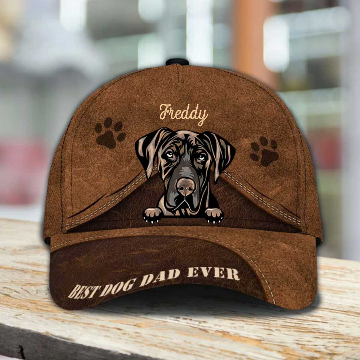 Personalized Great Dane Hat, Custom Photo Great Dane 3D Cap for Him Trucker Hats Custom Hats Gifts For Men & Women