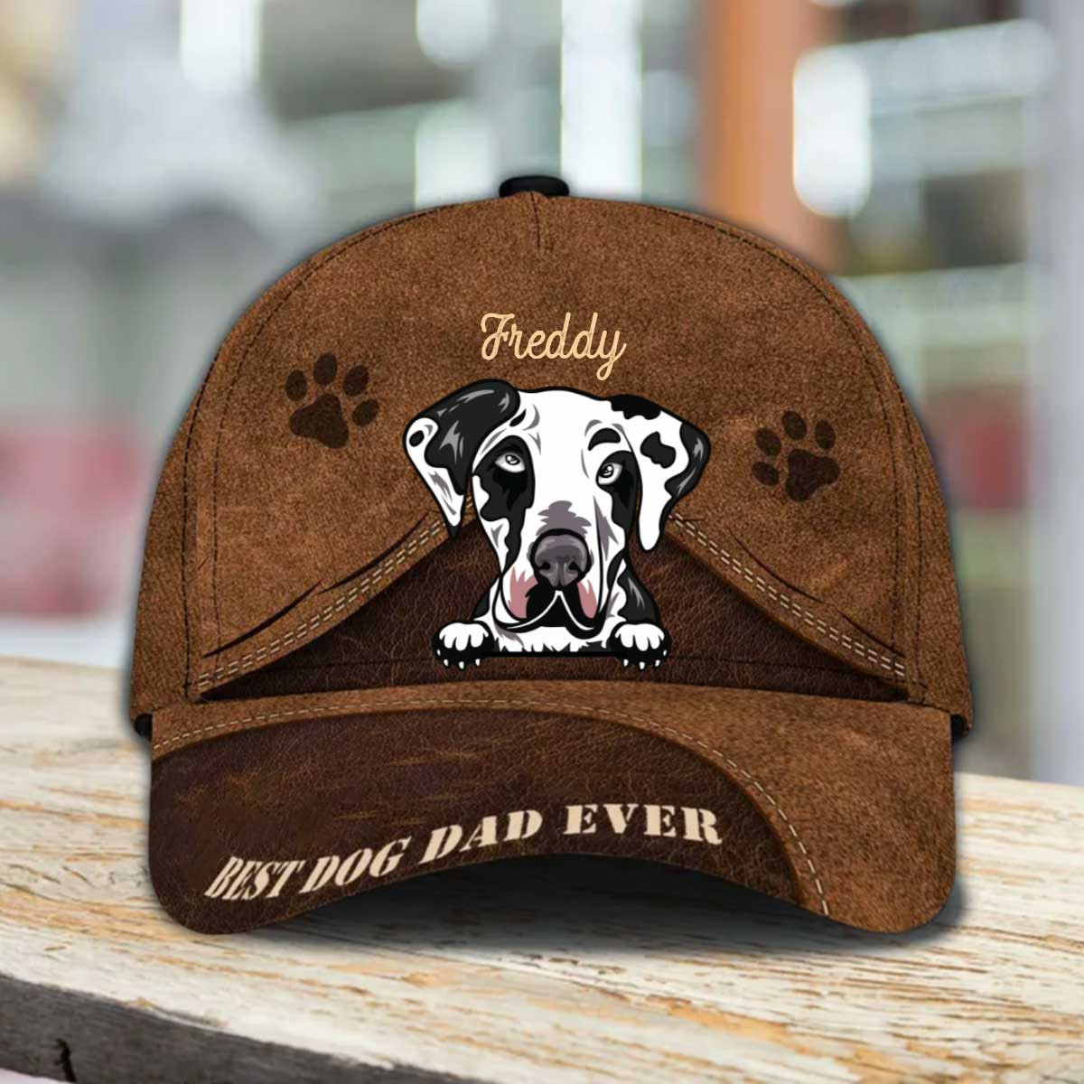 Personalized Great Dane Hat, Custom Photo Great Dane 3D Cap for Him Trucker Hats Custom Hats Gifts For Men & Women