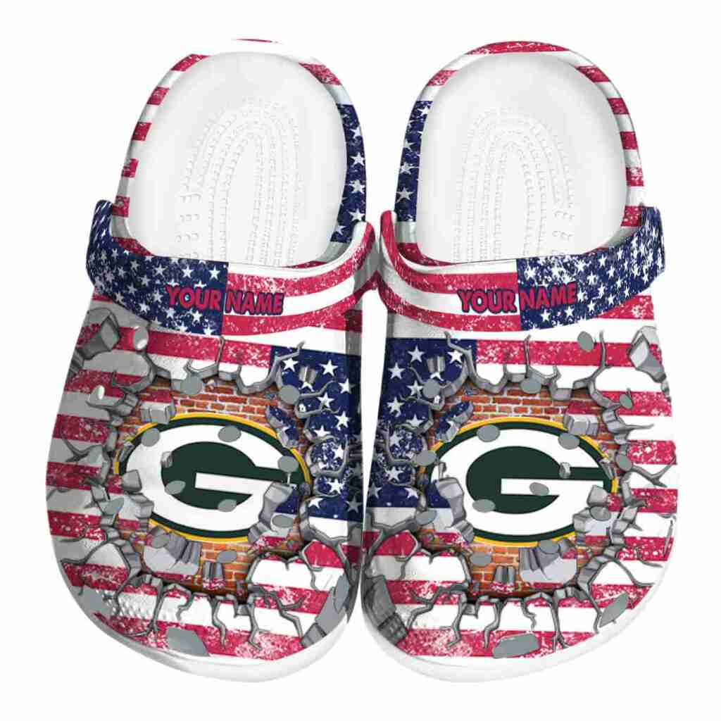 Personalized Green Bay Packers Freedom Splinter ClogTVC1801142