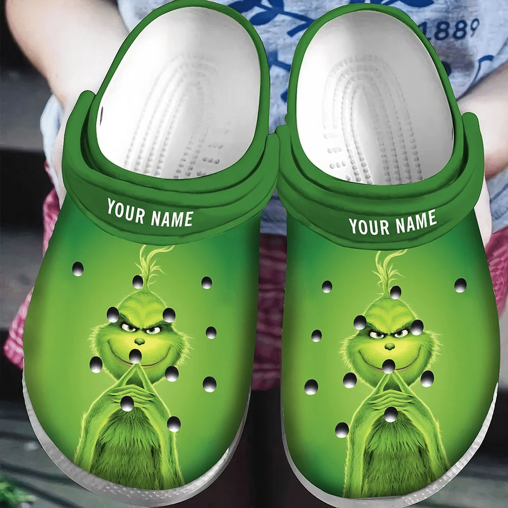 Personalized Grinch Christmas Classic Clogs Shoes