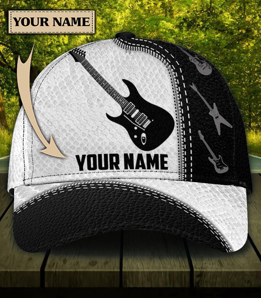 Personalized Guitar Classic Cap, Personalized Gift for Music Lovers, Guitar Lovers Trucker Hats Custom Hats Gifts For Men & Women