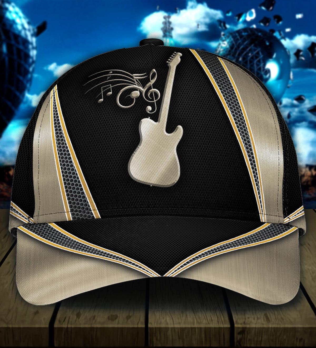 Personalized Guitar Classic Cap, Personalized Gift for Music Lovers, Guitar Lovers Trucker Hats Custom Hats Gifts For Men & Women