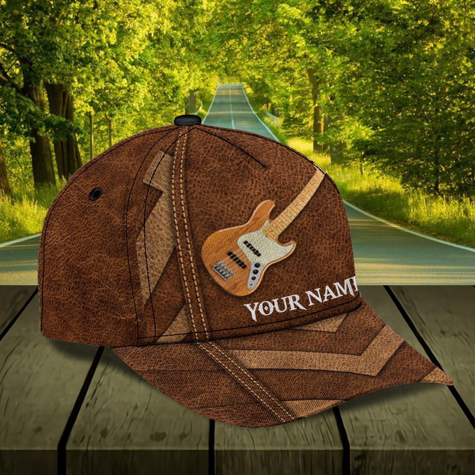 Personalized Guitar Classic Cap, Personalized Gift for Music Lovers, Guitar Lovers Trucker Hats Custom Hats Gifts For Men & Women