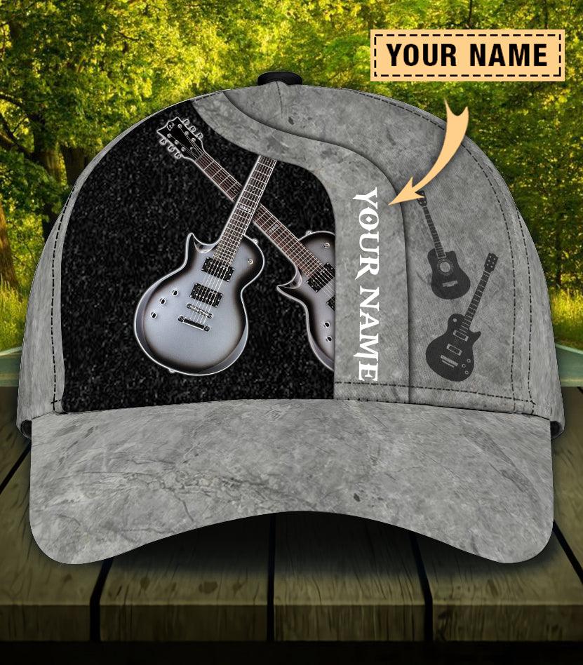 Personalized Guitar Classic Cap, Personalized Gift for Music Lovers, Guitar Lovers Trucker Hats Custom Hats Gifts For Men & Women