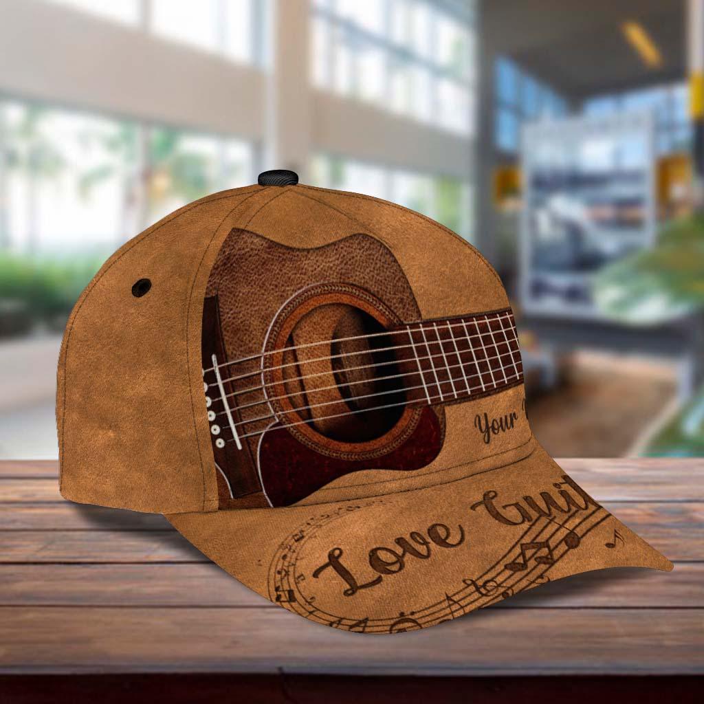 Personalized Guitar Classic Cap, Personalized Gift for Music Lovers, Guitar Lovers Trucker Hats Custom Hats Gifts For Men & Women